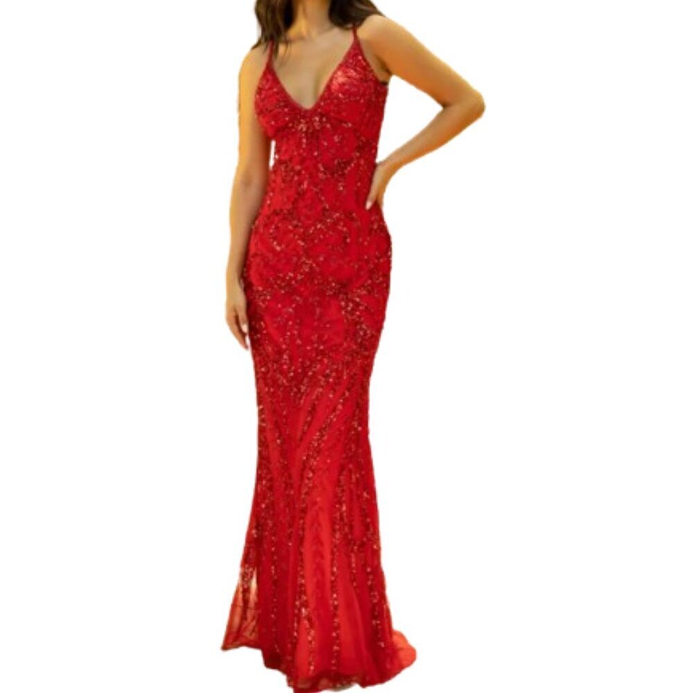 SALE NWT Primavera Couture 3793 Sequins/Beaded Prom Dress Ivory size 2